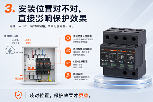 安装位置对不对，直接影响保护效果