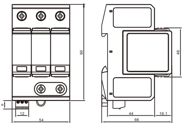 YSPD-40C-1500M-R/3P安装尺寸图,用于核对导轨长度与模块间距 YSPD-40C-1500M-R/3P安装尺寸图,用于核对导轨长度与模块间距