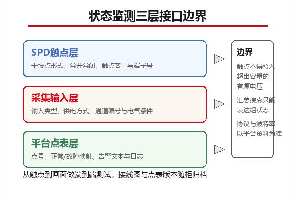 SPD状态监测三层接口边界示意 SPD状态监测三层接口边界示意