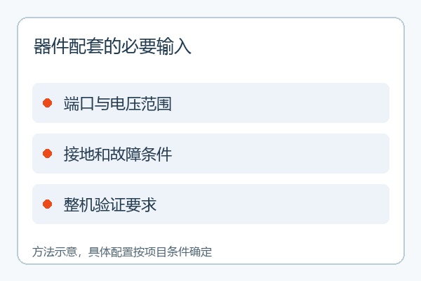 器件配套的必要输入