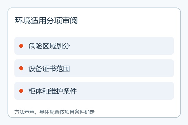环境适用分项审阅 环境适用分项审阅
