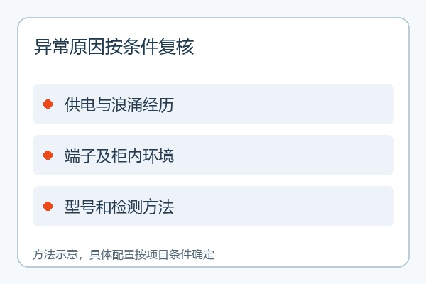 异常原因按条件复核