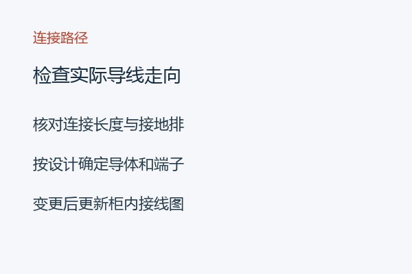检查实际导线走向